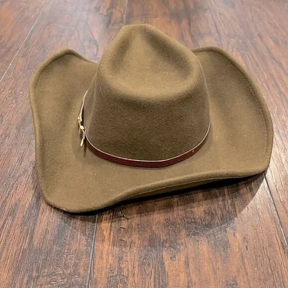 Mello Felt By Stetson Men’s Crushable Brown Hat 100% Wool Sz M/ L Made In USA - Picture 3 of 8